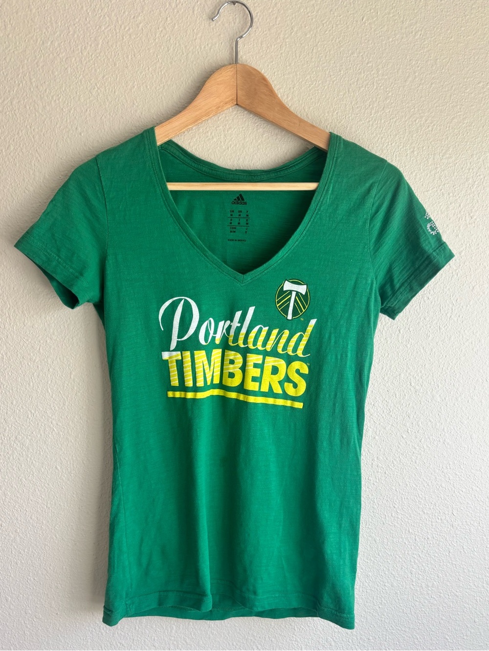 Adidas Portland Timbers Green V-Neck Women's Tee